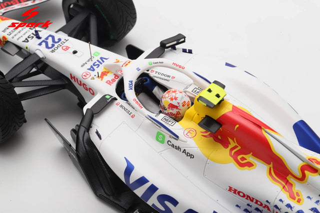 Spark Models F1 Racing Bulls VCARB 02 No.22 Visa Cash App Racing Bulls F1 Team 2025 - Yuki Tsunoda - 12th Australian GP 2025 1/18 Scale Model