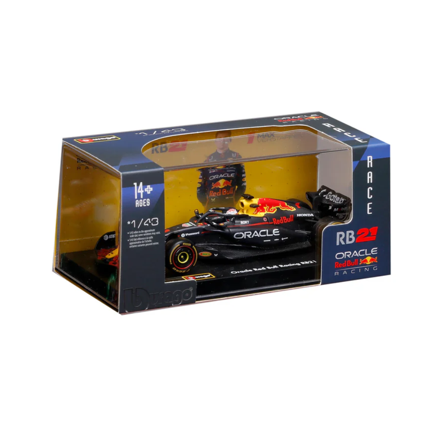 Bburago F1 Red Bull Racing RB21 2025 Max Verstappen With Helmet 1/43 Scale Model