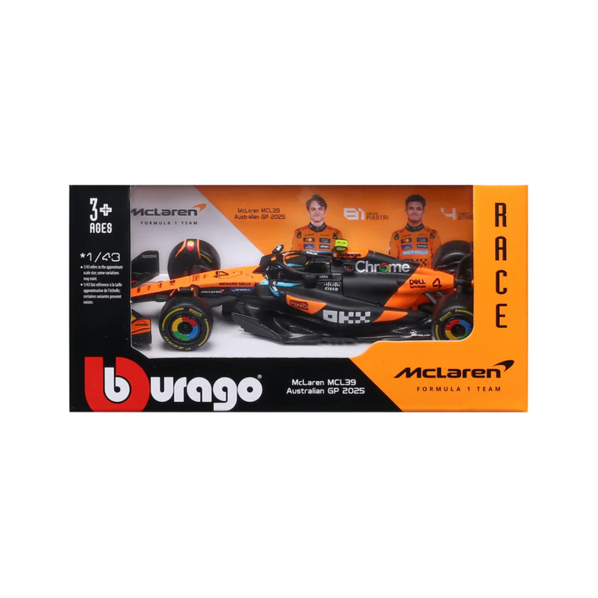 Bburago F1 McLaren F1 Team MCL39 Lando Norris 1/43 Scale Model