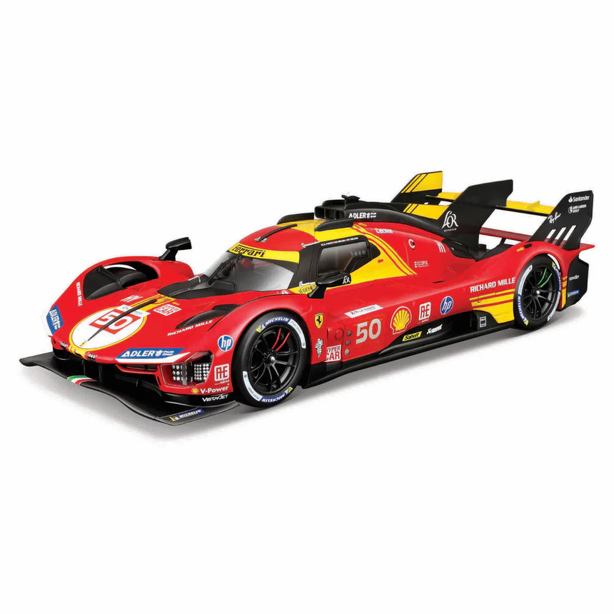 Bburago Ferrari Racing 499P Le Mans Hypercar 2024 AF Corse No.50 1/18 Scale