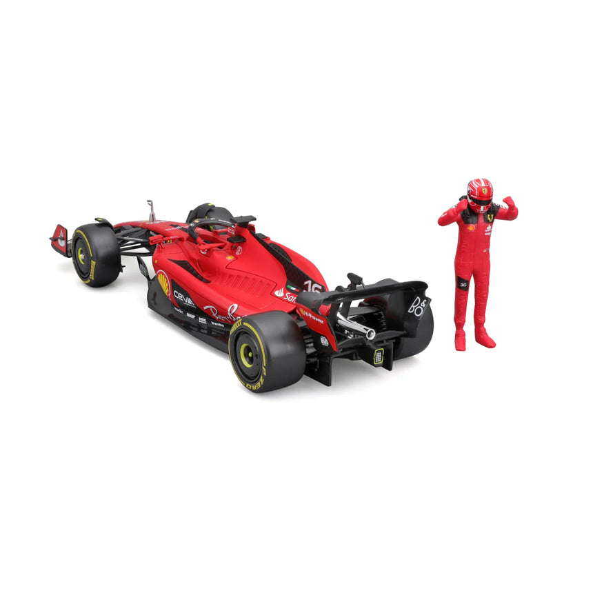 Bburago F1 2023 Ferrari F1 Team SF-23 With Driver Figure - Charles Leclerc 1/24 Scale