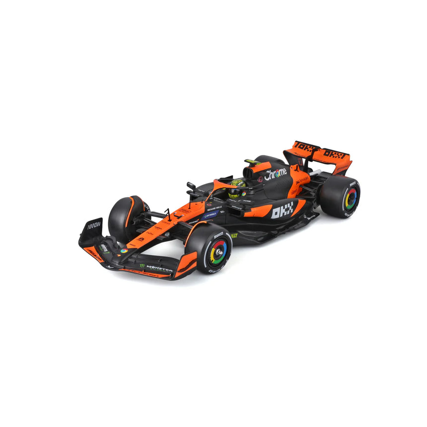 Bburago F1 McLaren F1 MCL38 2024 With Helmet Lando Norris 1/24 Scale