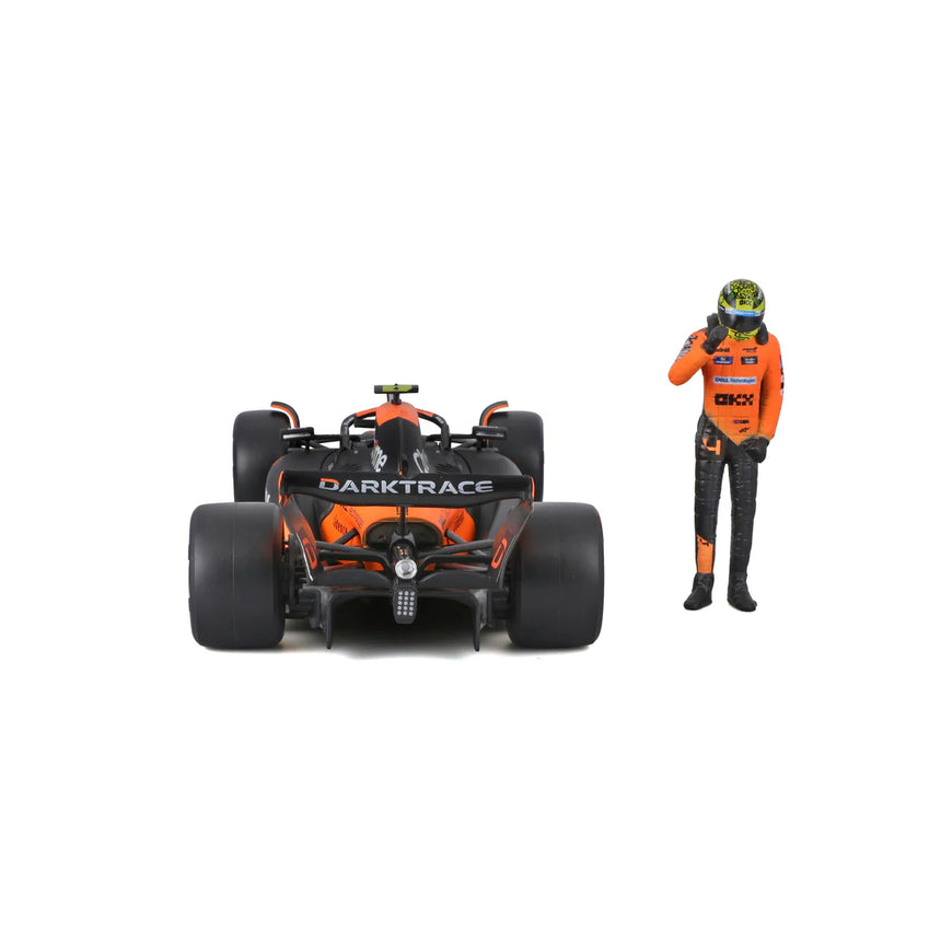 Bburago F1 McLaren F1 MCL38 2024 With Driver Figure Lando Norris 1/24 Scale
