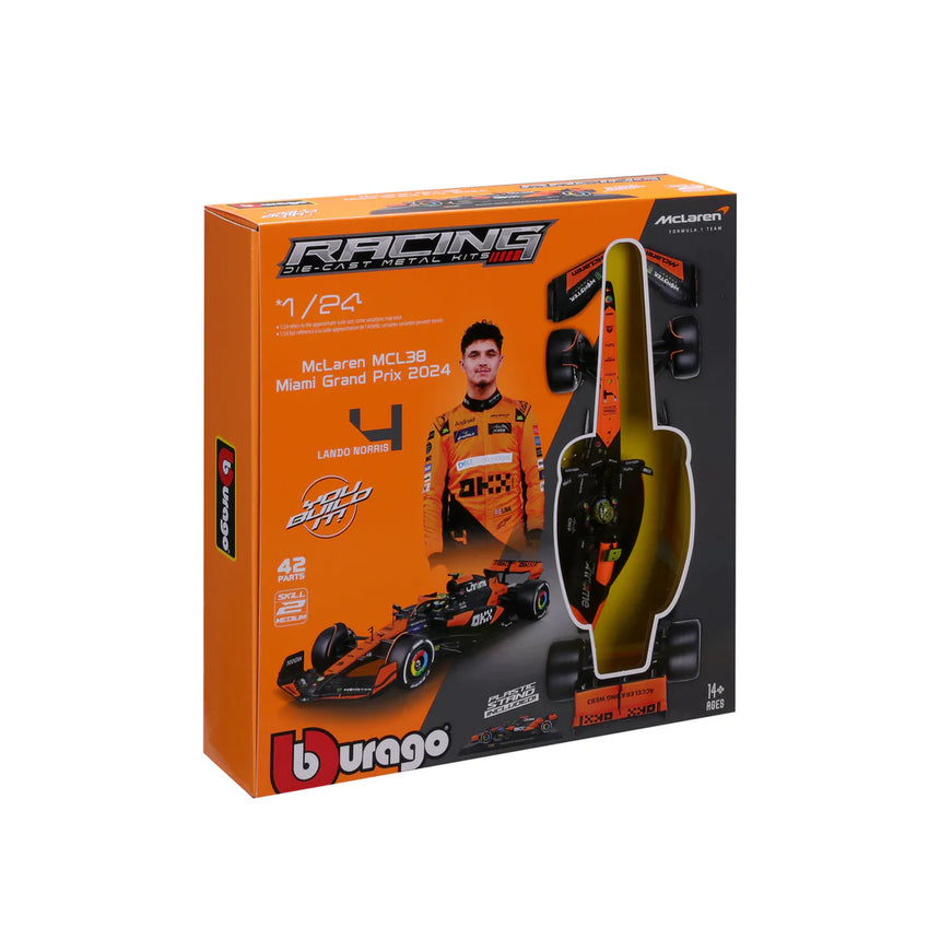Bburago F1 McLaren F1 MCL38 2024 Model Kit - Lando Norris 1/24 Scale