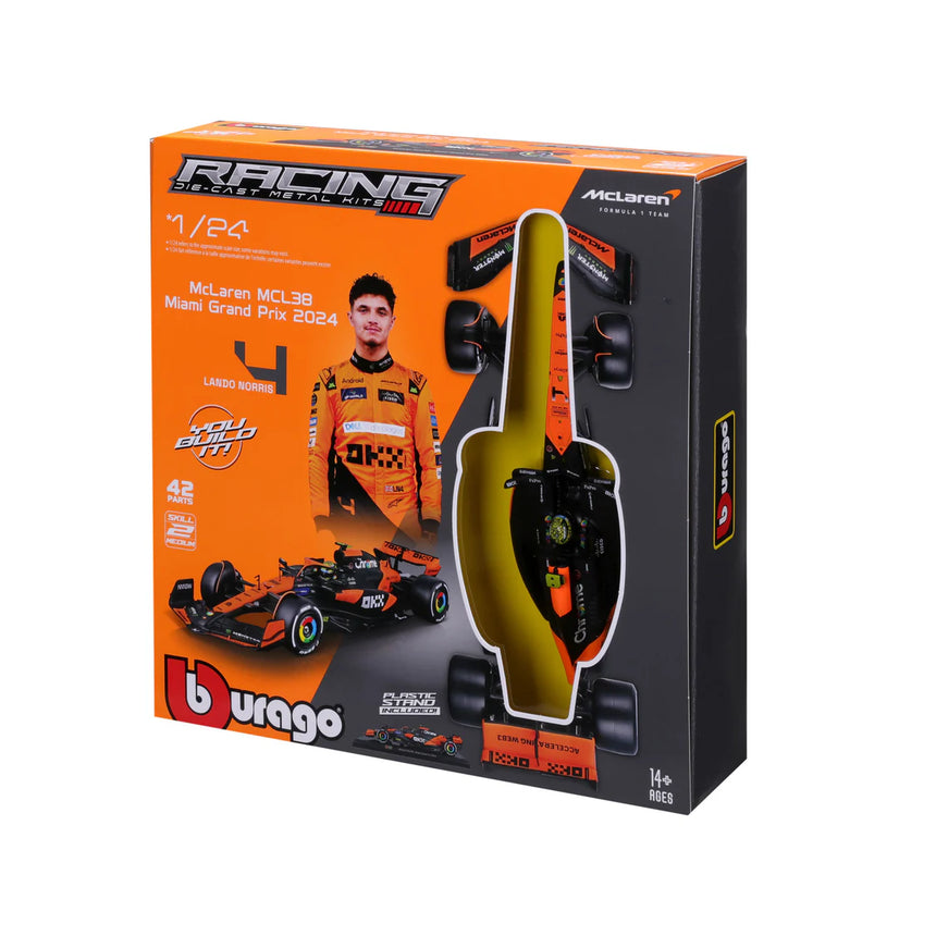 Bburago F1 McLaren F1 MCL38 2024 Model Kit - Lando Norris 1/24 Scale