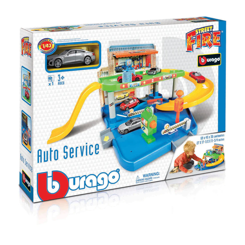 Bburago Street Fire Auto Service Garage 1/43 Scale