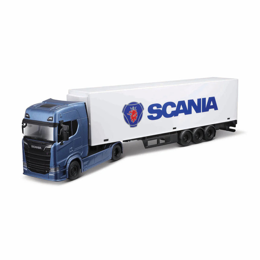 Bburago Street Fire Haulers With Trailer - Scania S730 1/43 Scale