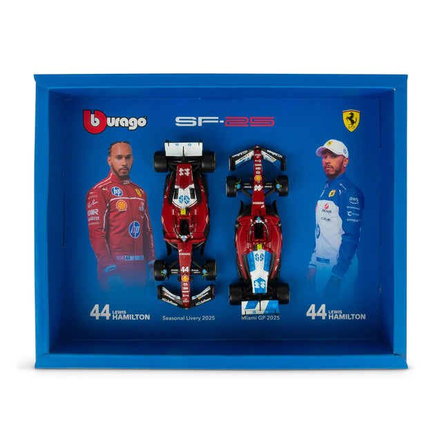 Bburago F1 Ferrari F1 Team SF-25 2025 Lewis Hamilton Driver Two (2) Pack 1/43 Scale Model