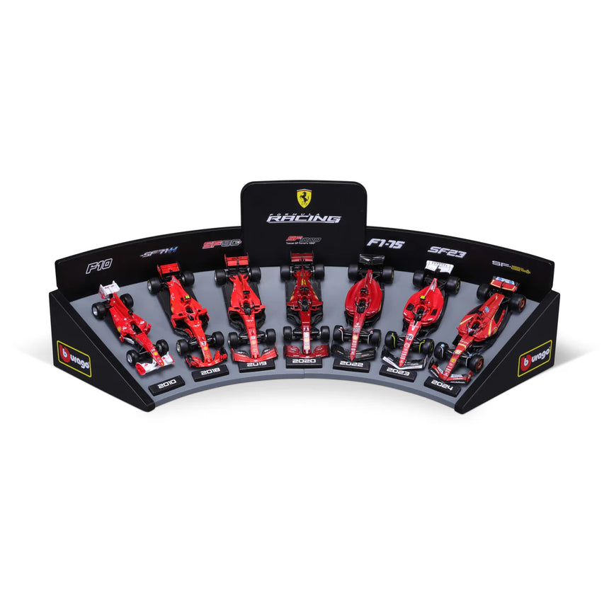 Bburago F1 Ferrari F1 Team Deluxe Gift Set With Display Stand (7-Car Set) 1/43 Scale