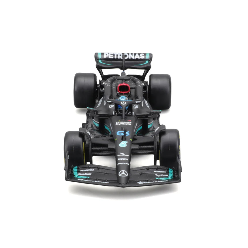 Bburago F1 Mercedes F1 - AMG PETRONAS W14 # 63 2023 With Helmet George Russell 1/43 Model Car B18-38081R