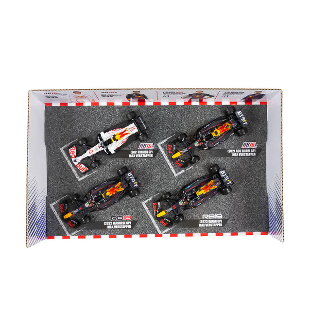 Bburago F1 Red Bull Racing F1 Team - Max Verstappen Champion Set of 4 Models 1/43 Scale Model