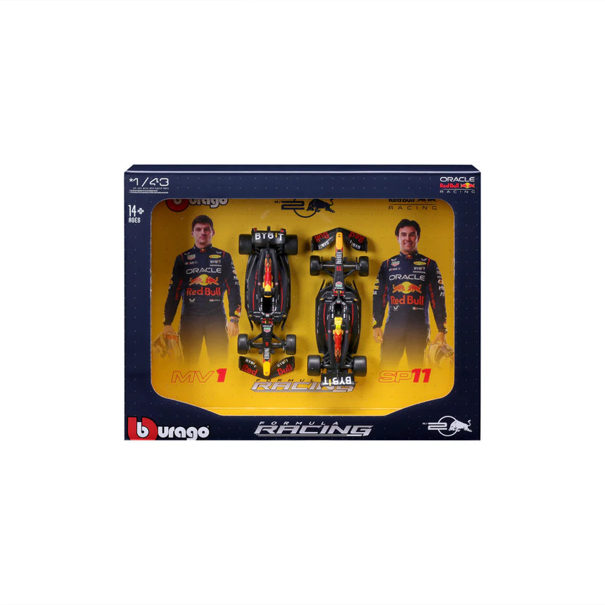 Bburago F1 Red Bull Racing RB20 2024 Two Pack Max Verstappen and Sergio Perez 1/43 Scale
