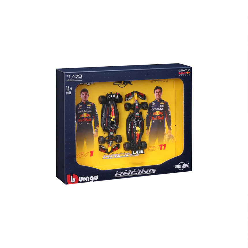 Bburago F1 Red Bull Racing RB20 2024 Two Pack Max Verstappen and Sergio Perez 1/43 Scale