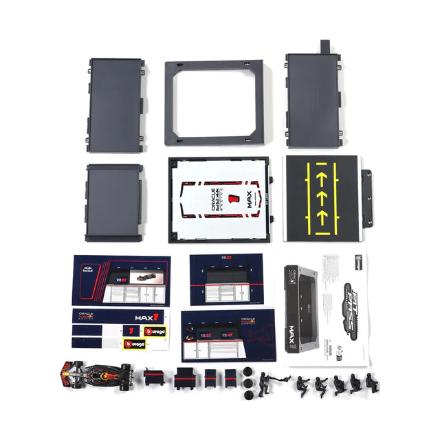 Bburago F1 Red Bull Racing RB21 Pit Pass Diorama Max Verstappen 1/43 Scale Model