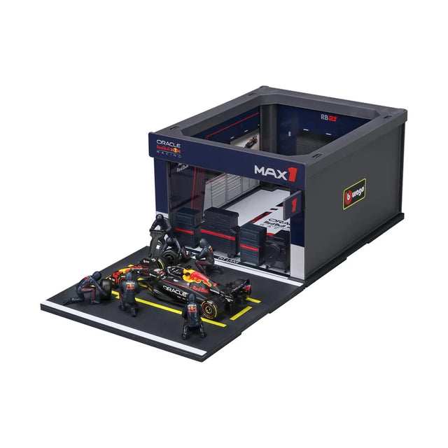 Bburago F1 Red Bull Racing RB21 Pit Pass Diorama Max Verstappen 1/43 Scale Model