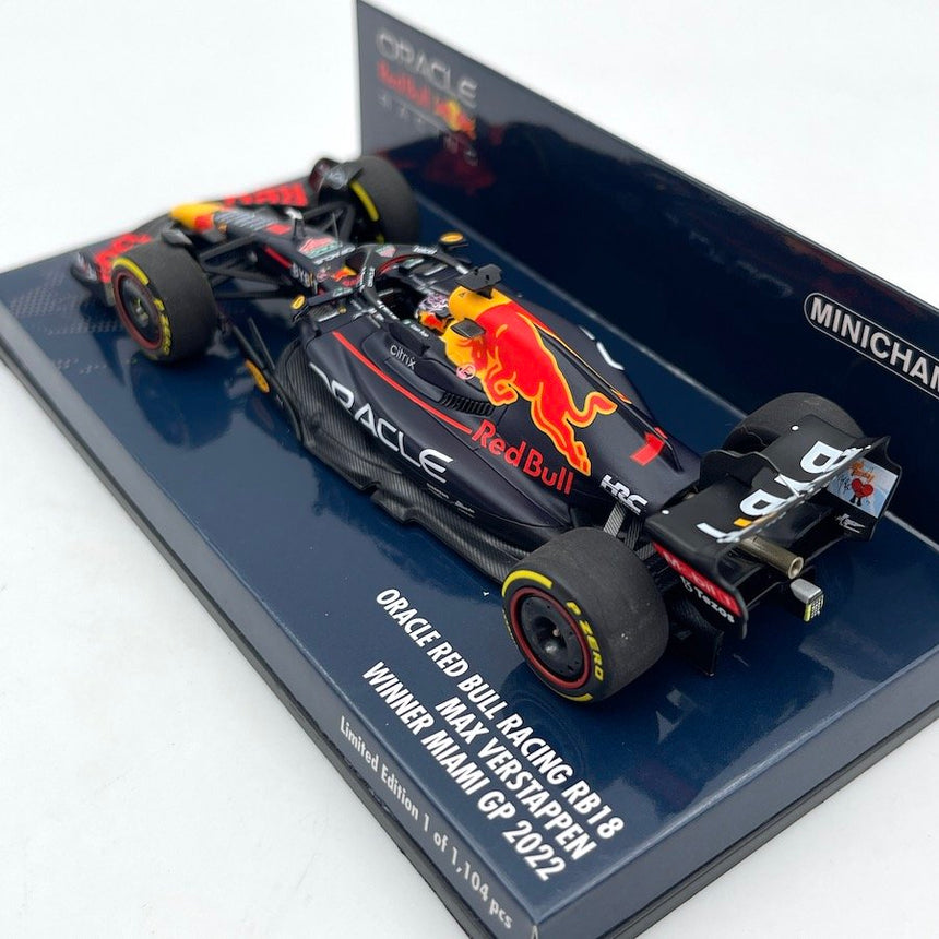 Minichamps F1 Oracle Red Bull Racing RB18 Max Verstappen Winner Miami GP 2022 1/43 Scale Model
