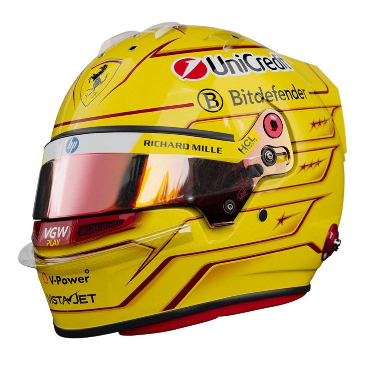 LookSmart Lewis Hamilton - Scuderia Ferrari HP - Fiorano Test 2025 Mini Replica Helmet Model 1/5 Scale