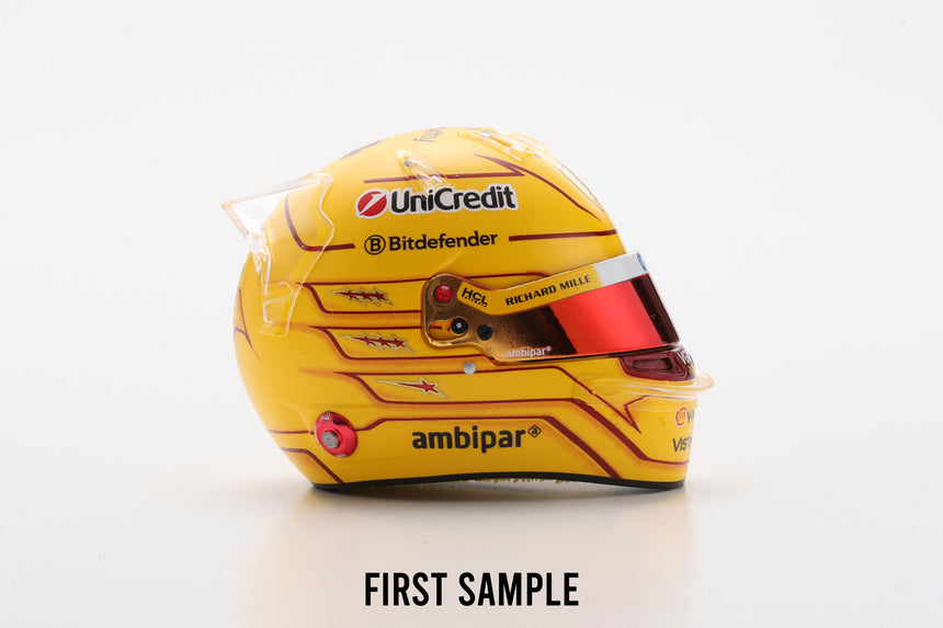 LookSmart Lewis Hamilton – Scuderia Ferrari HP Monaco GP 2025 Mini Replica Helmet 1/5 Scale