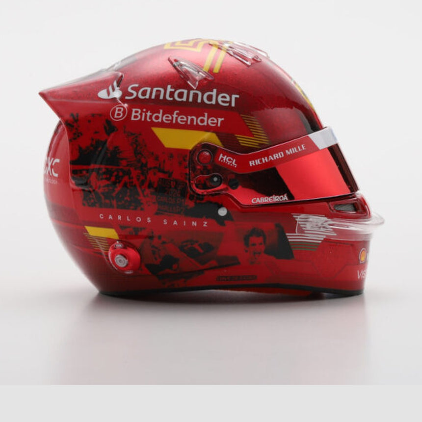 LookSmart F1 Carlos Sainz - Abu Dhabi GP 2024 Mini Replica Helmet 1/5 Scale Model