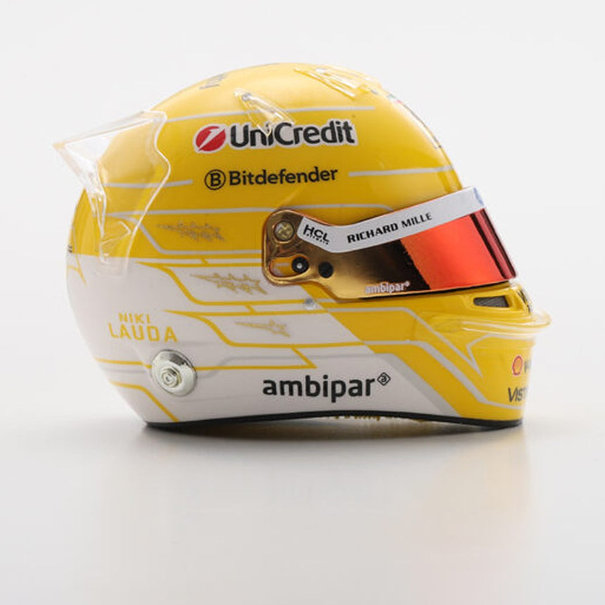 LookSmart F1 Lewis Hamilton - Italian GP 2025 Mini Replica Helmet 1/5 Scale Model