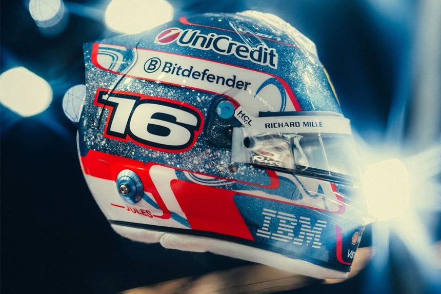 LookSmart Charles Leclerc - Singapore GP 2025 Mini Replica Helmet 1/5 Scale Model