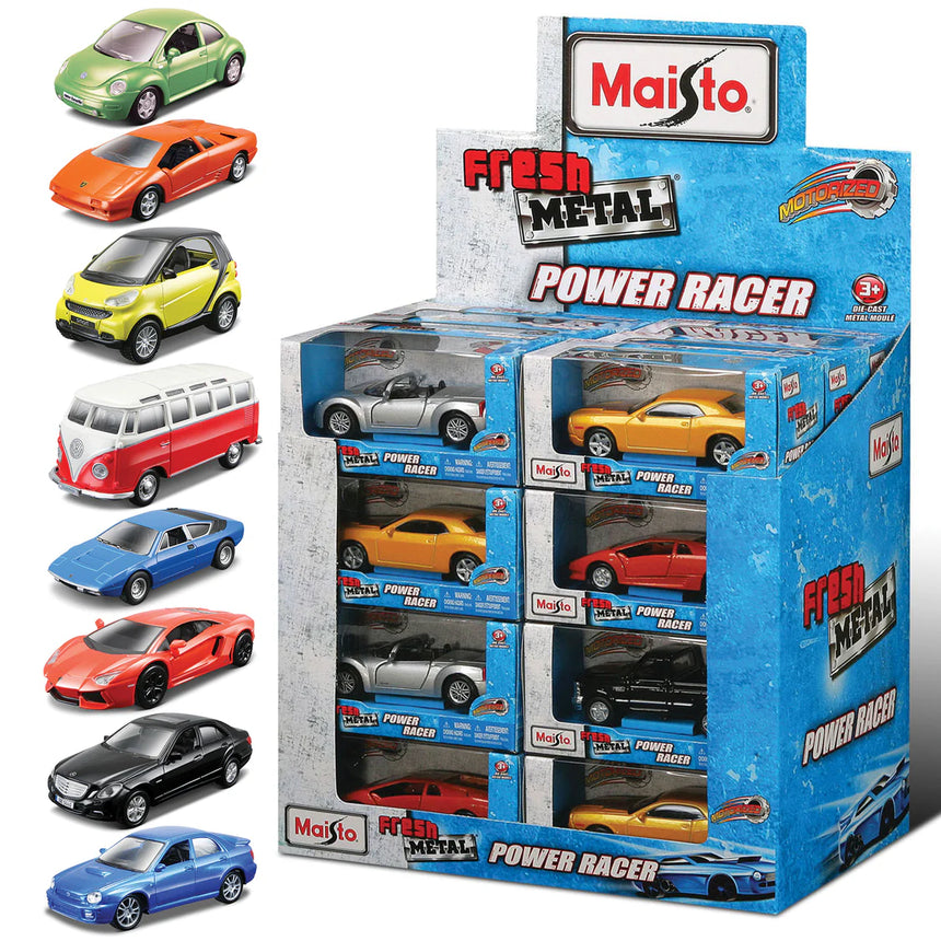 Maisto Fresh Metal Power Racer Pull Back 24 Piece (1 Random Car)