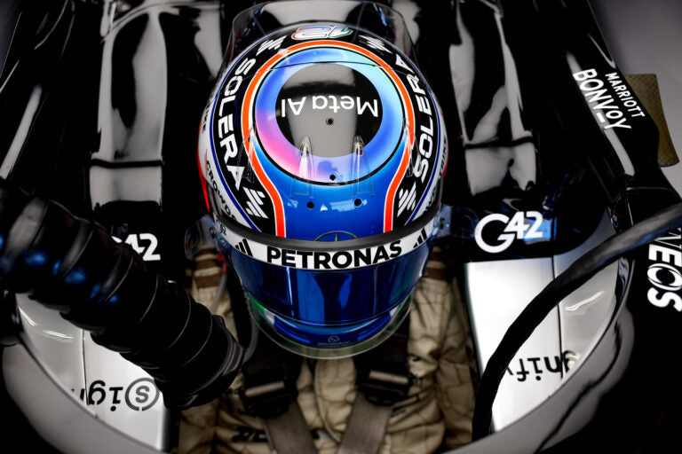 Spark Models F1 Mercedes-AMG PETRONAS F1 Team - Kimi Antonelli - US GP 2025 1/5 Scale Mini Replica Helmet