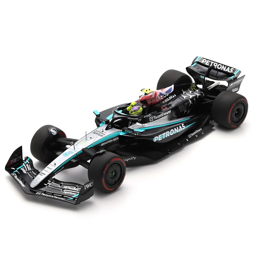 Spark Models F1 Mercedes F1 - AMG PETRONAS Formula One Team No.44 F1 W15 E Performance - Winner British GP 2024 - Lewis Hamilton 1/18 Scale