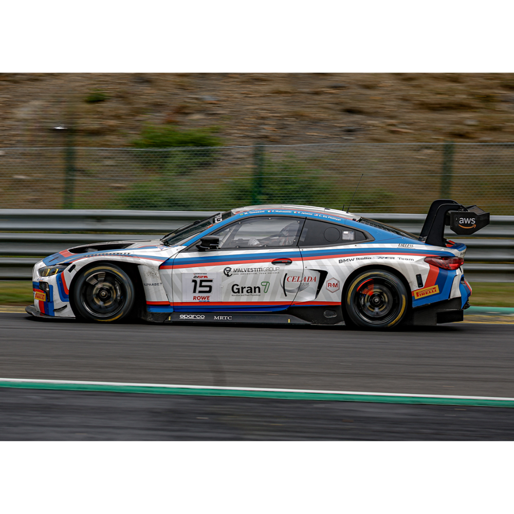 Spark Models BMW M4 GT3 EVO No.15 BMW Italia Ceccato Racing - 24H Spa 2025 - M. J. Tomasoni - F. Malvestiti - F. Jelmini - C. de Phillippi 1/43 Scale Model