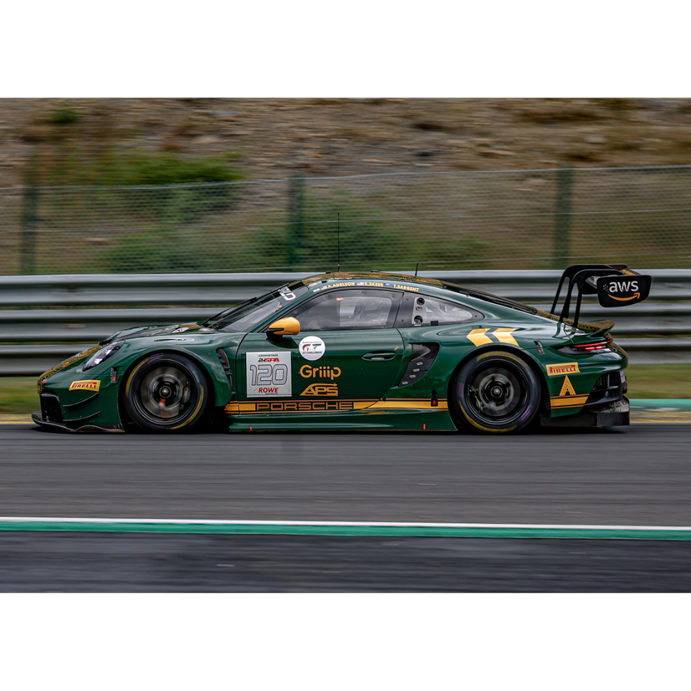 Spark Models Porsche 911 GT3 R (992) No.120 Wright Motorsport - 24H Spa 2025 - A. Adelson - T. Sargent - E. Skeer 1/43 Scale Model