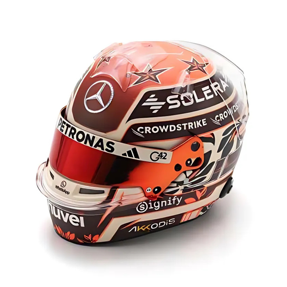 Spark Models F1 Mercedes-AMG PETRONAS F1 Team - Kimi Antonelli - Miami GP 2025 Mini Replica Helmet 1/5 Scale