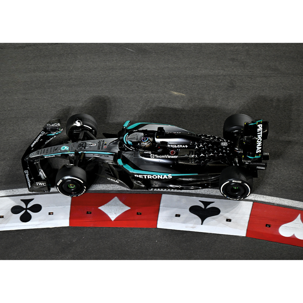 Spark Models F1 Mercedes F1 Team AMG Petronas W16e No.63 2nd Las Vegas GP 2025 - George Russell - 150th GP's 1/43 Scale Model