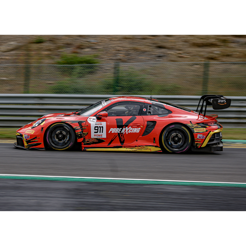 Spark Models Porsche 911 GT3 R (992) No.911 Pure Rxcing - 24H Spa 2025 - R. Lietz - A. Malykhin - T. Preining 1/43 Scale Model