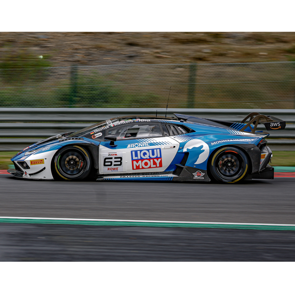 Spark Models Lamborghini Huracan GT3 EVO 2 No.63 GRT - Grasser Racing Team - Winner 24H Spa 2025 - M. Bortolotti - L. Engstler - J. Pepper 1/43 Scale Model