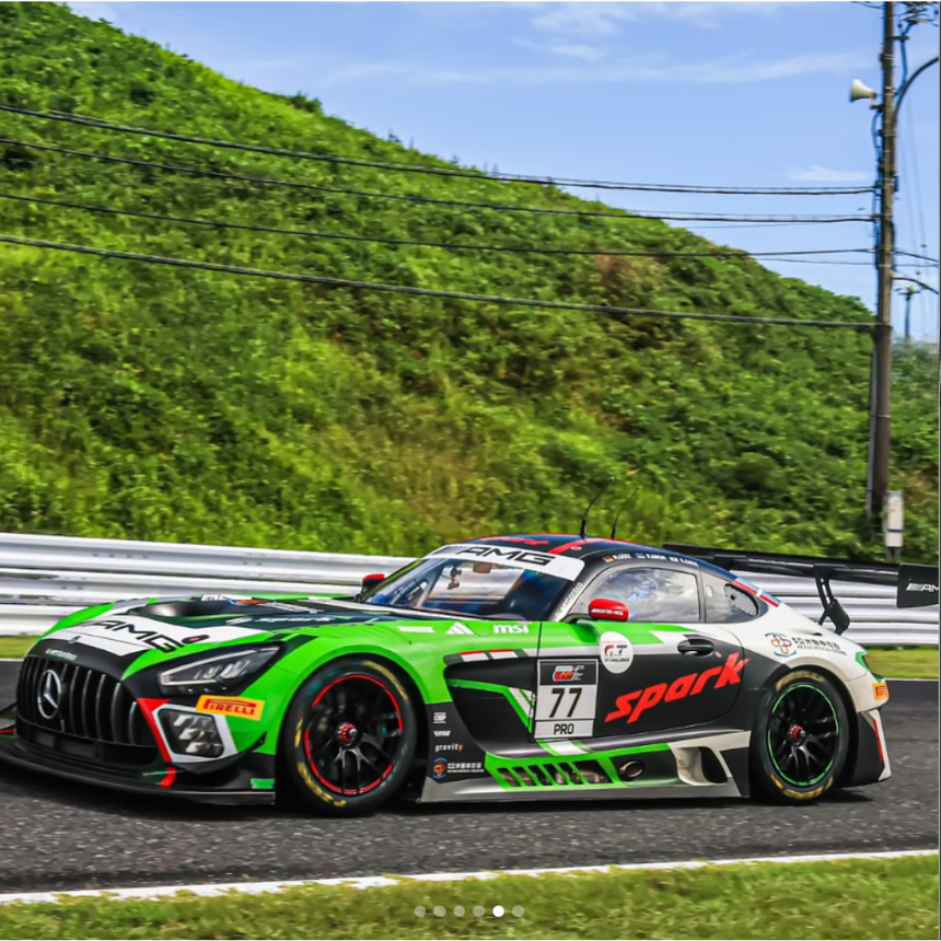 Spark Models Mercedes-AMG GT3 EVO No.77 Mercedes-AMG Team Craft-Bamboo Racing - 10th Suzuka 1000km 2025 - K. Ohta - M. Götz - R. Aron 1/43 Scale Model