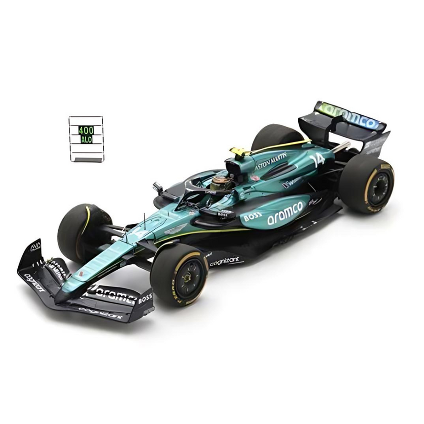 Spark Models F1 Aston Martin F1 AMR24 Aston Martin Aramco F1 Team No.14 Mexican GP 2024 - Fernando Alonso 1/43 Scale