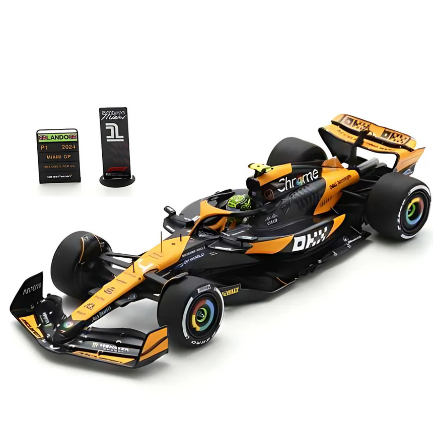 Spark Models F1 McLaren F1 Team MCL38 No.4 Winner Miami GP 2024 - Lando Norris 1/43 Scale