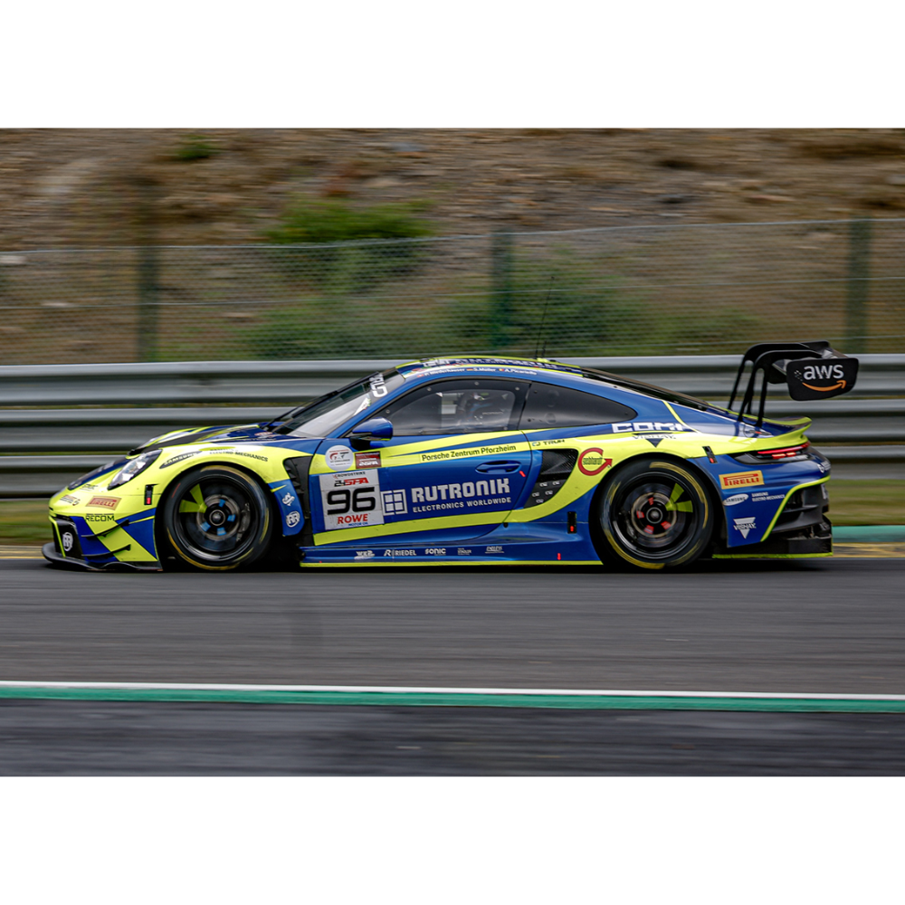 Spark Models Porsche 911 GT3 R (992) No.96 Rutronik Racing - 2nd 24H Spa 2025 - S. Müller - P. Niederhauser - A. Picariello 1/43 Scale Model