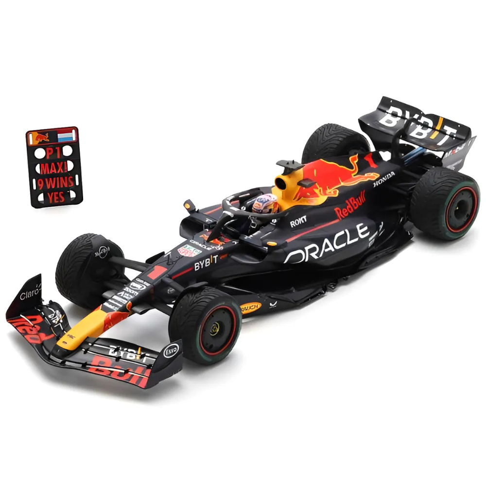 Spark Models F1 Oracle Red Bull Racing RB19 No.1 Oracle Red Bull Racing Winner Dutch GP 2023 - Max Verstappen 1/18