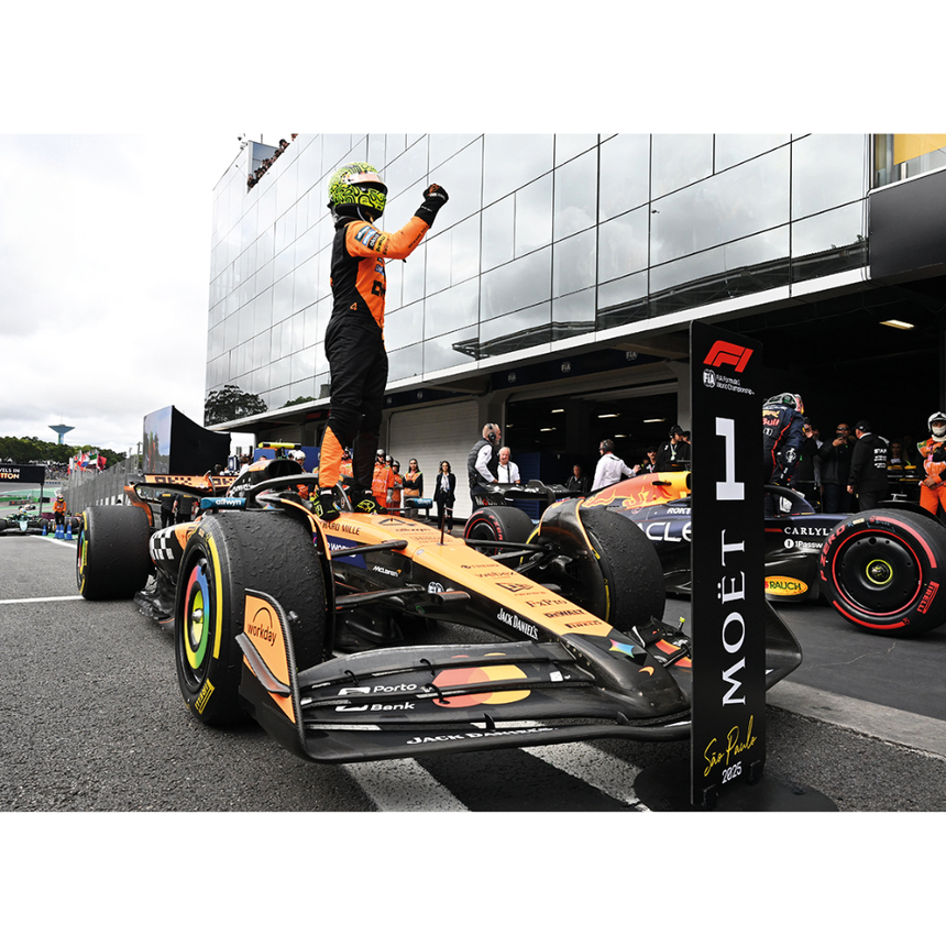 Spark Models F1 McLaren F1 Team MCL39 No.4 Winner Brazilian GP 2025 - Lando Norris - (with number board) 1/43 Scale Model