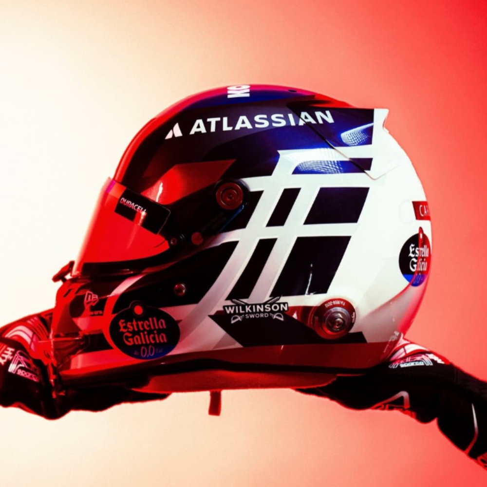 Spark Models F1 Atlassian Williams - Carlos Sainz Miami GP 2026 1/5 Scale Mini Replica Helmet