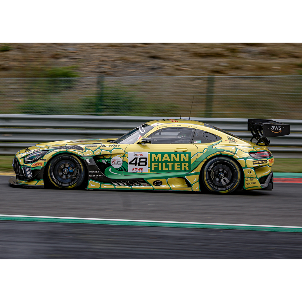 Spark Models Mercedes-AMG GT3 EVO No.48 M-AMG Team MANN-FILTER - 10th 24H Spa 2025 - M. Engel - M. Cairoli - L. Auer 1/43 Scale Model