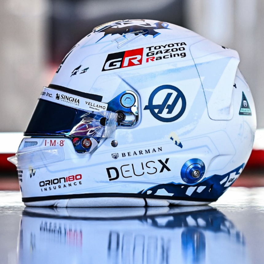 Spark Models F1 Haas VF-26 - Oliver Bearman Canadian GP 2026 1/5 Scale Mini Replica Helmet