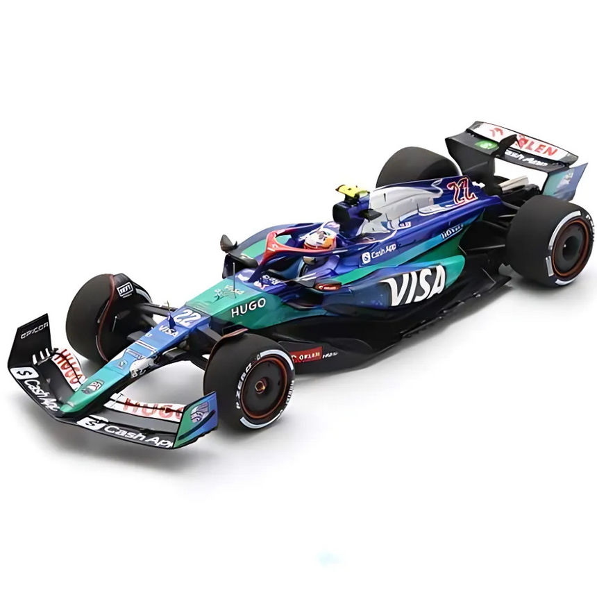 Spark Models F1 Visa Cash App F1 Team VCARB 01 No.22 Visa Cash App RB F1 Team 9th Las Vegas GP 2024 - Yuki Tsunoda 1/43 Scale