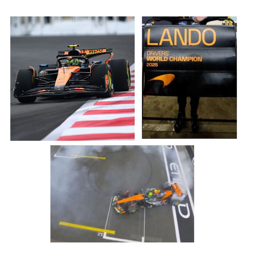 Spark Models McLaren MCL39 No.4 3rd Abu Dhabi GP 2025 - Lando Norris - F1 Drivers' World Champion 2025 (with pit board) 1/18 Scale Model