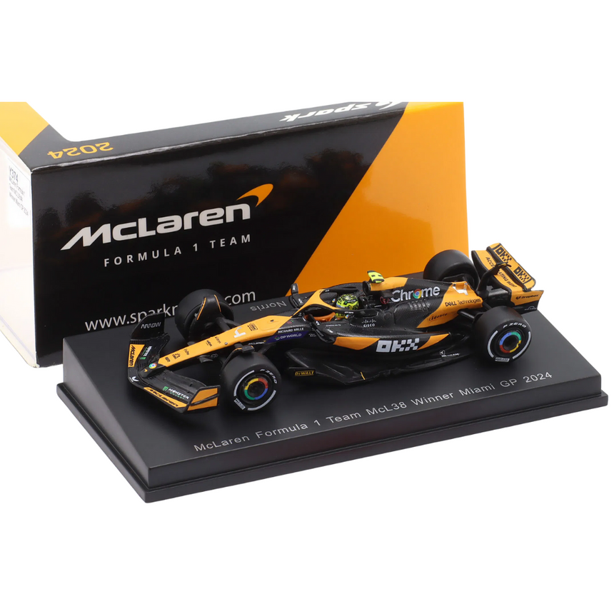 Spark Models F1 McLaren F1 Team MCL38 No.4 3rd 2024 - Lando Norris 1/64 Scale