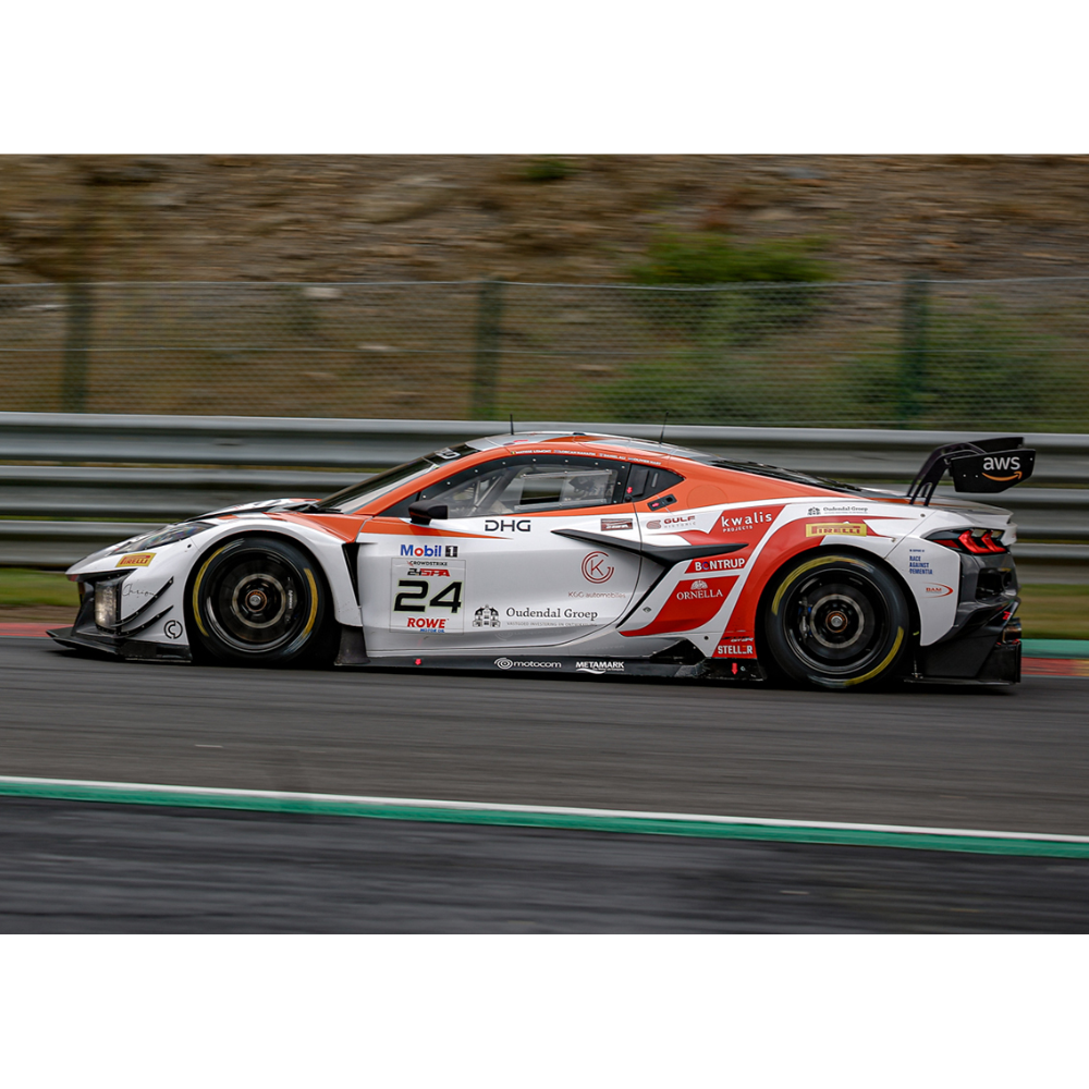 Spark Models Chevrolet Corvette Z06 GT3 R No.24 Steller Motorsport - 24H Spa 2025 - M. Lismont - D. Ali - L. Hanafin - O. Hart 1/43 Scale Model
