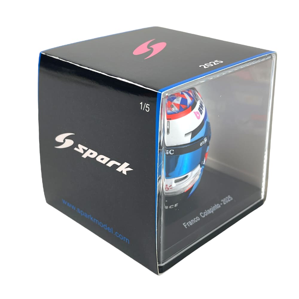 Spark Models F1 BWT Alpine F1 Team - Franco Colapinto - 2025 Mini Replica Helmet 1/5 Scale Model