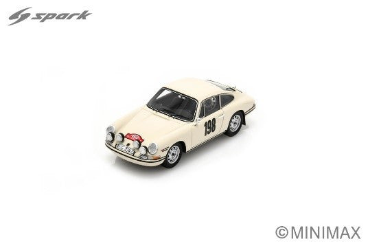 Spark Models Porsche 911 T/R No. 198 Rally Monte Carlo 1968 - S. Zasada - J. Dobrzański 1/43 Scale