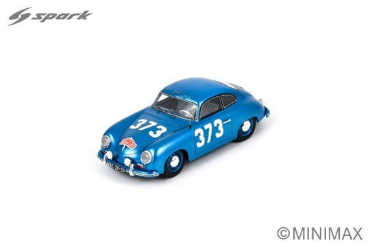Spark Models Porsche 356 1500 No.373 Rally Monte Carlo 1955 - A. Graça - F. Nogueira 1/43 Scale